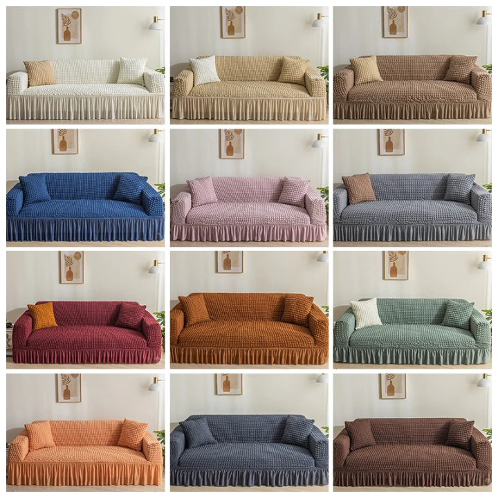 Housse canapé extensible élastique en polyester pour 1,2 et 3 places